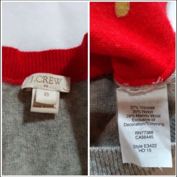‼️THRIFT ALERT MAKE OFFER J. Crew Polka Dot Sweater Split Color Shirt Top XS - Picture 4 of 7